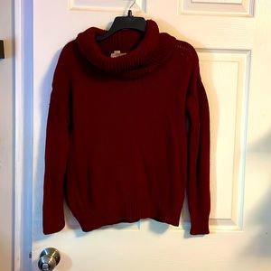 Burgundy Turtleneck Sweater - Size Medium